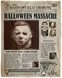 Newspaper M.ichael Myer Blanket, Horror Movie Fleece, Sherpa Blanket VPL Cozy Plush Fleece Blanket - 60x80