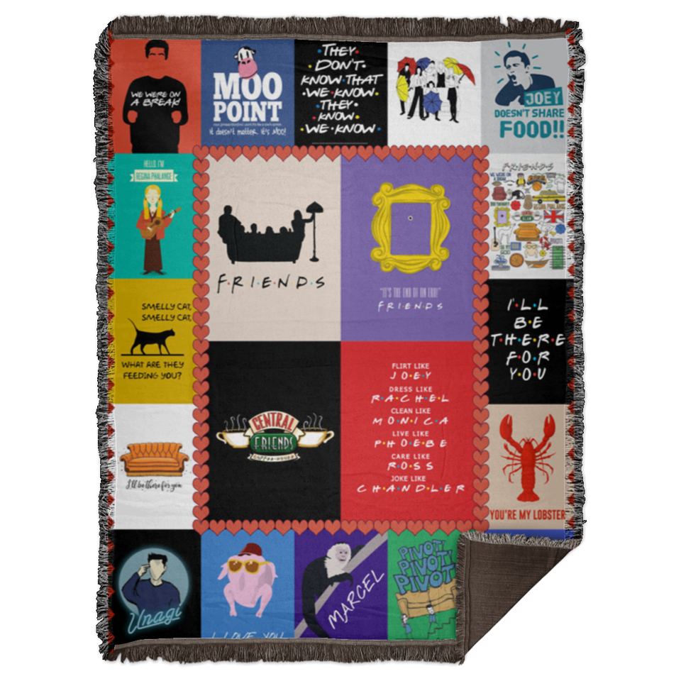 Friends Blanket - We were On a Break Moo Point - WB68 Woven Blanket - 60x80