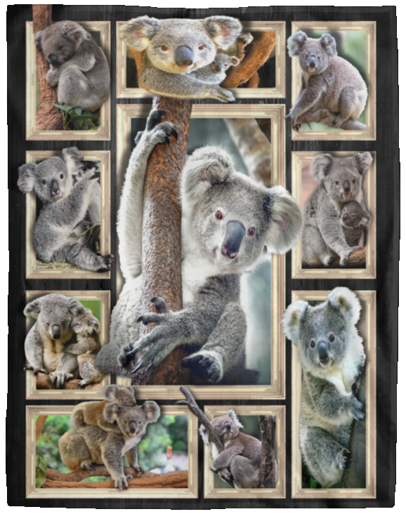 Koala Blanket, Koala 3D Fleece, Sherpa Blanket, Koala Lover Gift Ideas VPL Cozy Plush Fleece Blanket - 60x80