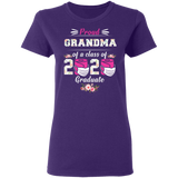 Proud Grandma of A Class of 2020 Graduate T-Shirt Quarantined Floral Shirt