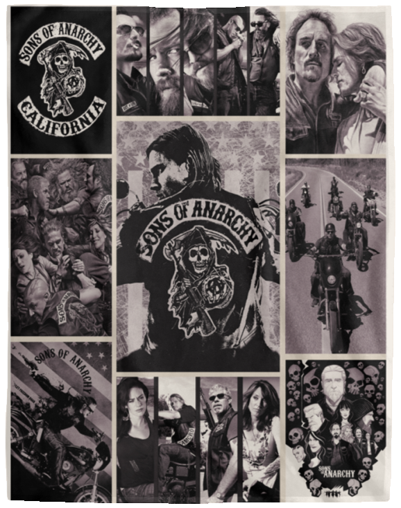 Sons Of Anarchy Blanket Sons Of Anarchy Quilt Sons of Anarchy Reaper Blanket- VPL Cozy Plush Fleece Blanket - 60x80