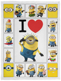 Minion Blanket, Despicable Me Fleece Blanket, I Love Minion Sherpa Blanket VPS Cozy Plush Fleece Blanket - 30x40