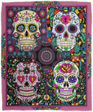 Christmas Blankets (Sugar Skull Blanket, Sugar Skull Quilt) - VPM Cozy Plush Fleece Blanket - 50x60