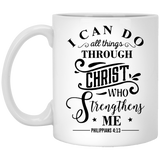 Jyotis - I can do all things through Christ who strengthens me. Philippians 3:13 - Bible Quotes, Christian and church - Inspirational - 11 OZ