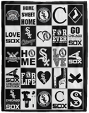 Chicago White Sox Blanket Fleece Sherpa Throw Blanket for Bedroom Sofa - VPL Cozy Plush Fleece Blanket - 60x80