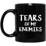 TEARS OF MY ENEMIES Coffee Mug, Enamel Coffee Mug, Perfect for Sarcastic Men, Women, Fathers, Boyfriends, Sons, Military, and Coworkers, Cool Birthday 11oz