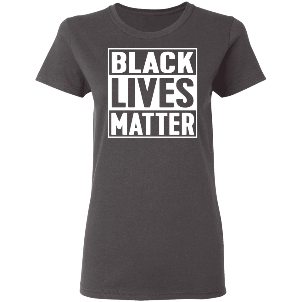 Black Lives Matter T-Shirt I Cant Breathe All Size (S-5XL) + Color  White BLM - Womens