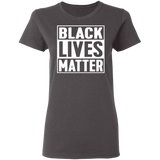 Black Lives Matter T-Shirt I Cant Breathe All Size (S-5XL) + Color  White BLM - Womens