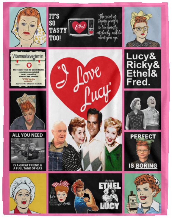 I Love Lucy Blanket, I Love Lucy TV Series Fleece, Blanket Ver3 VPL Cozy Plush Fleece Blanket - 60x80