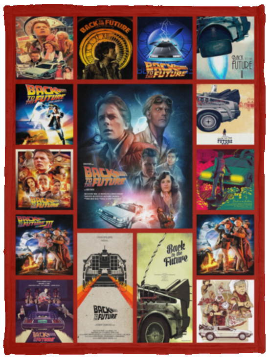 Back To The Future Blanket Back To The Future Movie Quilt Fleece Sherpa Throw VPS Cozy Plush Fleece Blanket - 30x40