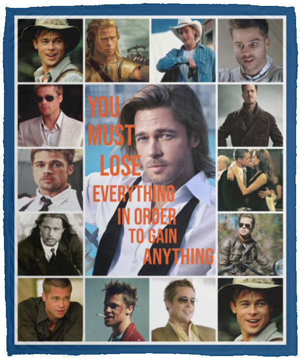 Brad Pitt Blanket, Brad Pitt Fleece, Sherpa Blanket For Fans - VPM Cozy Plush Fleece Blanket - 50x60