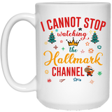 I cannot stop watching the Hallmark Channel Coffee Mug Tea Cup, Hallmark Movies, Hallmark Christmas Mug, Christmas Mug, Christmas Gift, Dirty Santa Gift 15Oz