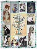Cat Blanket, Gifts for Kids, Adults and Cat Lovers Fleece, Sherpa Blanket VPS Cozy Plush Fleece Blanket - 30x40