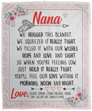 DesDirect Store Nana We Hugged This Blanket You’ll Feel Our Love Cozy Plush Fleece Blanket White - VPM Cozy Plush Fleece Blanket - 50x60 n