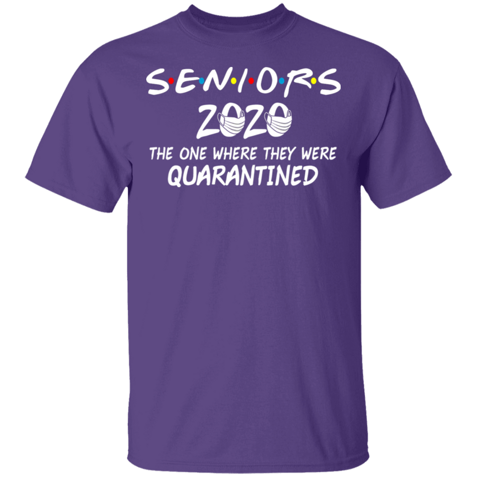 Seniors 2020 The One Where They were Quarantined Social Distancing T-Shirt