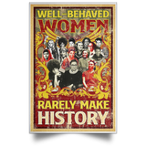 346831247 Vintage-Well Behaved Women Rarely Make History Notorious RBG Feminist Equality Poster Home Art Wall Art Posters Prints Livingroom Kitchen-Room No Frame