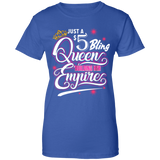 Mens Womens 5 Bling Queen Building Paparazzi Cool Black T-shirt