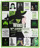 Broadway Wicked The Musical 18th Anniversary Fleece, Sherpa Blanket VPM Cozy Plush Fleece Blanket - 50x60