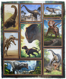 Dinosaur Blanket for Boys, Jurassic Dino World Park Throw Blanket Soft Warm - VPM Cozy Plush Fleece Blanket - 50x60