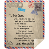 Mom and Randy - son2- MSHM Premium Mink Sherpa Blanket 50x60