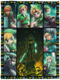 Zelda For Fans Blanket The Legend of Zelda Quilt Fleece Sherpa Throw Blanket VPS Cozy Plush Fleece Blanket - 30x40