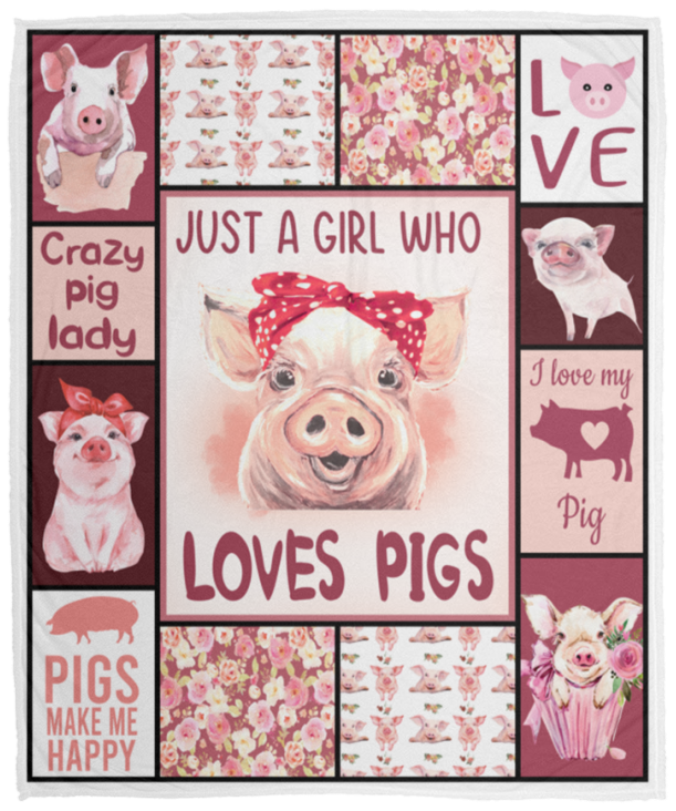 Crazy Pig Lady Fleece Sherpa Blanket Quilt Supper Soft Lightweight Blanket for Bedroom Living Room Sofa - VPM Cozy Plush Fleece Blanket - 50x60