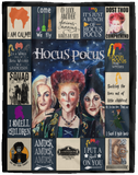 Hocus Pocus Quilt Fleece Sherpa Throw Blanket for Bedroom Living Room Sofa - VPL Cozy Plush Fleece Blanket - 60x80