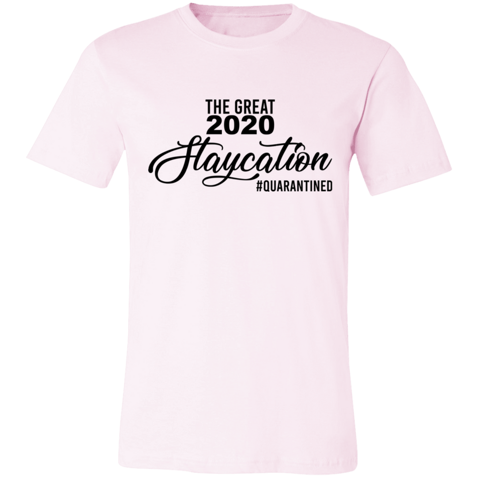 The Great 2020 Staycation Social Distance T Shirt Social Distancing Unisex Jersey Short-Sleeve T-Shirt Black