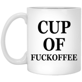 Cup Of Fuckoffee Sarcastic Leave Me Alone Coffee Mug 11oz, Unique Ceramic Coffee/Tea/Cocoa Mug Great Office & Home Tea Cup Gift For Coffee & Tea Lover