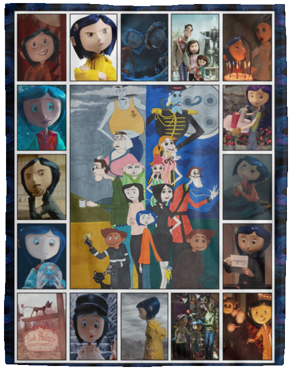 Collection Coraline Blanket, Coraline Fleece, Sherpa Blanket - VPL Cozy Plush Fleece Blanket - 60x80