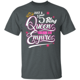 Mens Womens 5 Bling Queen Building Paparazzi Cool Black T-shirt