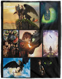 How to Train Your Dragon Blanket, Best Friends Forever Fleece, Sherpa Blanket - VPL Cozy Plush Fleece Blanket - 60x80