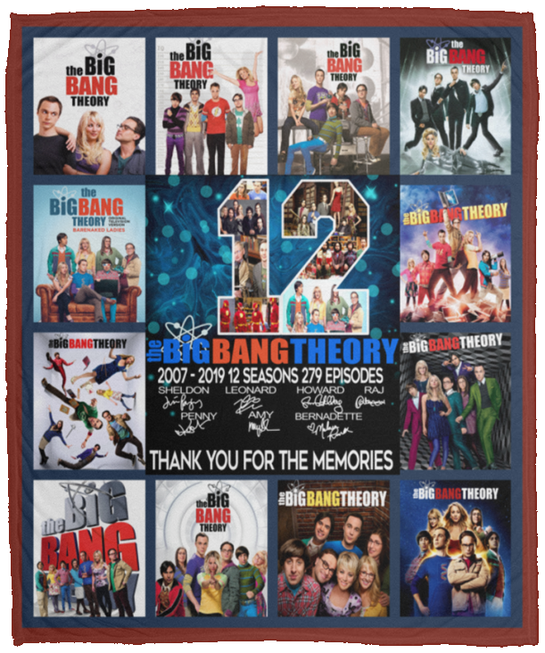 The Big Bang Theory Blanket 12 Years Of The Bbt Quilt Fleece Sherpa Throw - VPM Cozy Plush Fleece Blanket - 50x60