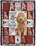 Goldendoodle Beside You Blanket, Goldendoodle Lover Fleece, Sherpa Blanket VPL Cozy Plush Fleece Blanket - 60x80