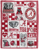 Alabama Crimson Tide Ver4 Blanket Fleece Sherpa Throw Blanket for Bedroom Sofa VPL Cozy Plush Fleece Blanket - 60x80