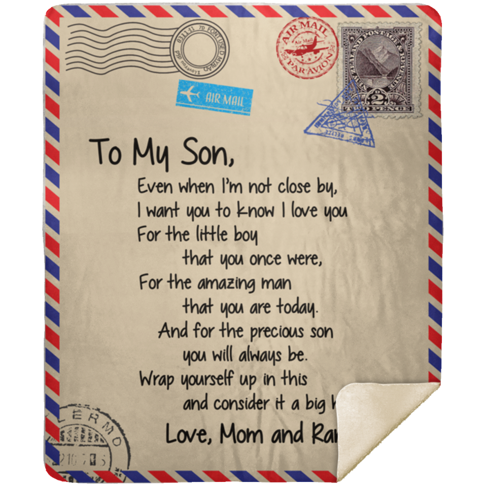 Mom and Randy - son - MSHM Premium Mink Sherpa Blanket 50x60