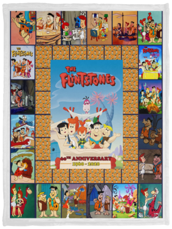 The Flintstones Blanket The Flintstones TV Series Quilt Fleece Sherpa Blanket VPS Cozy Plush Fleece Blanket - 30x40