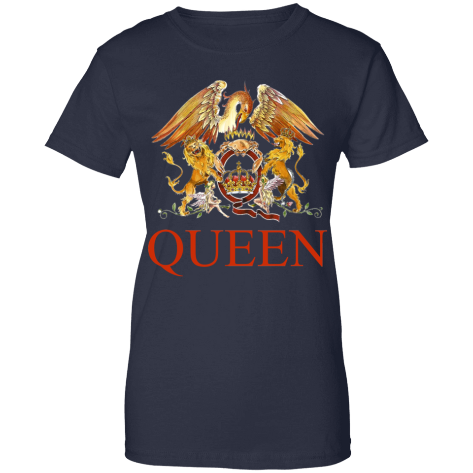 Queen women's Vintage Crest Logo T-shirt Freddie Rockstar Legend T-Shirt Vintage