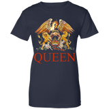 Queen women's Vintage Crest Logo T-shirt Freddie Rockstar Legend T-Shirt Vintage