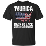 Back To Back World War Champions Champs Distressed USA Quality T-shirt G200 Gildan Ultra Cotton T-Shirt men black