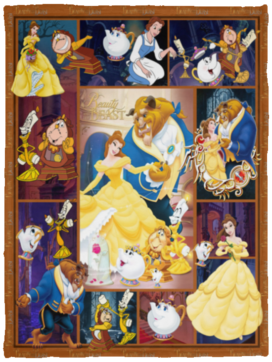 Beauty and the Beast Blanket, Beauty & the Beast Fleece, Sherpa Blanket VPS Cozy Plush Fleece Blanket - 30x40
