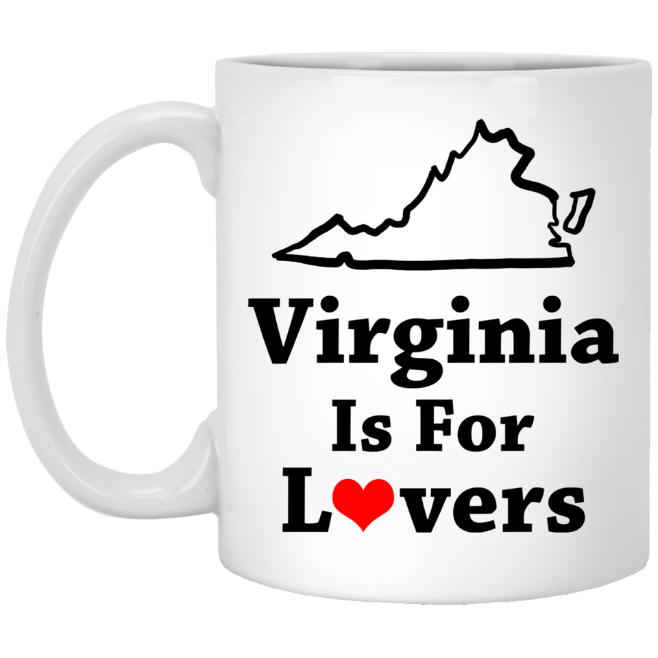 Virginia Is For Lovers Mug, Occasional, Visiting, Travel, Souvenir, Adventure, Love, In Love Themed Cup, Gift For Virginians, Virginia Born 11Oz