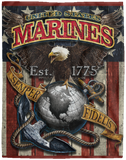 United States Marine Corps Fleece Sherpa Blanket Quilt Supper Soft Lightweight Blanket for Bedroom Living Room Sofa VPL Cozy Plush Fleece Blanket - 60x80