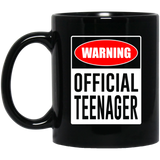 Warning Official Teenager Coffee Mug - 13th Birthday Gift Funny Women's 11Oz