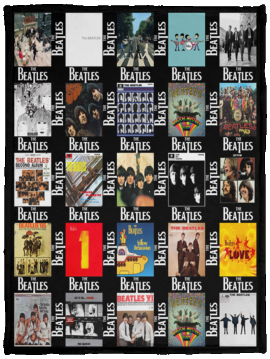 The Beatles Albums Blanket The Beatles For Fan Quilt Fleece Sherpa Soft and Warm VPS Cozy Plush Fleece Blanket - 30x40