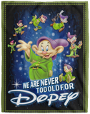 We Are Never Too Old For Dopey Blanket, Dopey Fleece, Sherpa Blanket VPL Cozy Plush Fleece Blanket - 60x80