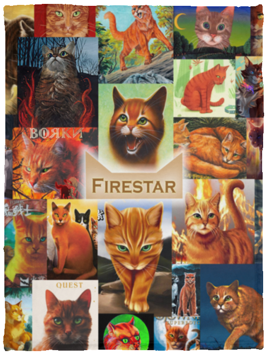 Warriors Cats Blanket, Warriors Series Super Soft Cozy Warm Plush Throw Blankets VPS Cozy Plush Fleece Blanket - 30x40