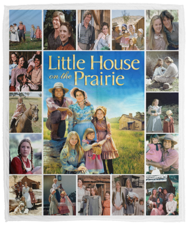 Little House on The Prairie Fleece Sherpa Blanket Quilt Supper Soft Lightweight Blanket for Bedroom Living Room Sofa - VPM Cozy Plush Fleece Blanket - 50x60
