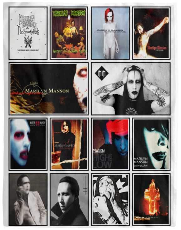 Marilyn Manson Blanket Fleece Sherpa Throw Quilt Blanket VPL Cozy Plush Fleece Blanket - 60x80