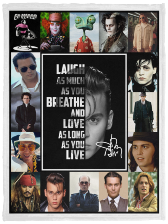 Johnny Depp Blanket, Johnny Depp Fleece, Sherpa Blanket For Fans Ver2 VPS Cozy Plush Fleece Blanket - 30x40
